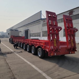 出口特種大件多軸重型低平板半掛車